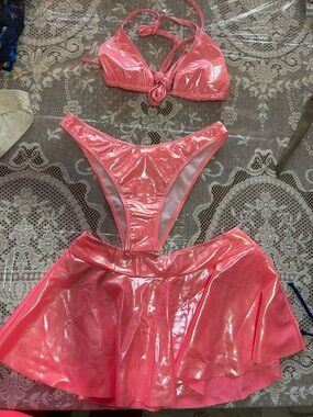 Shimmer Bikini with skirt - Pink